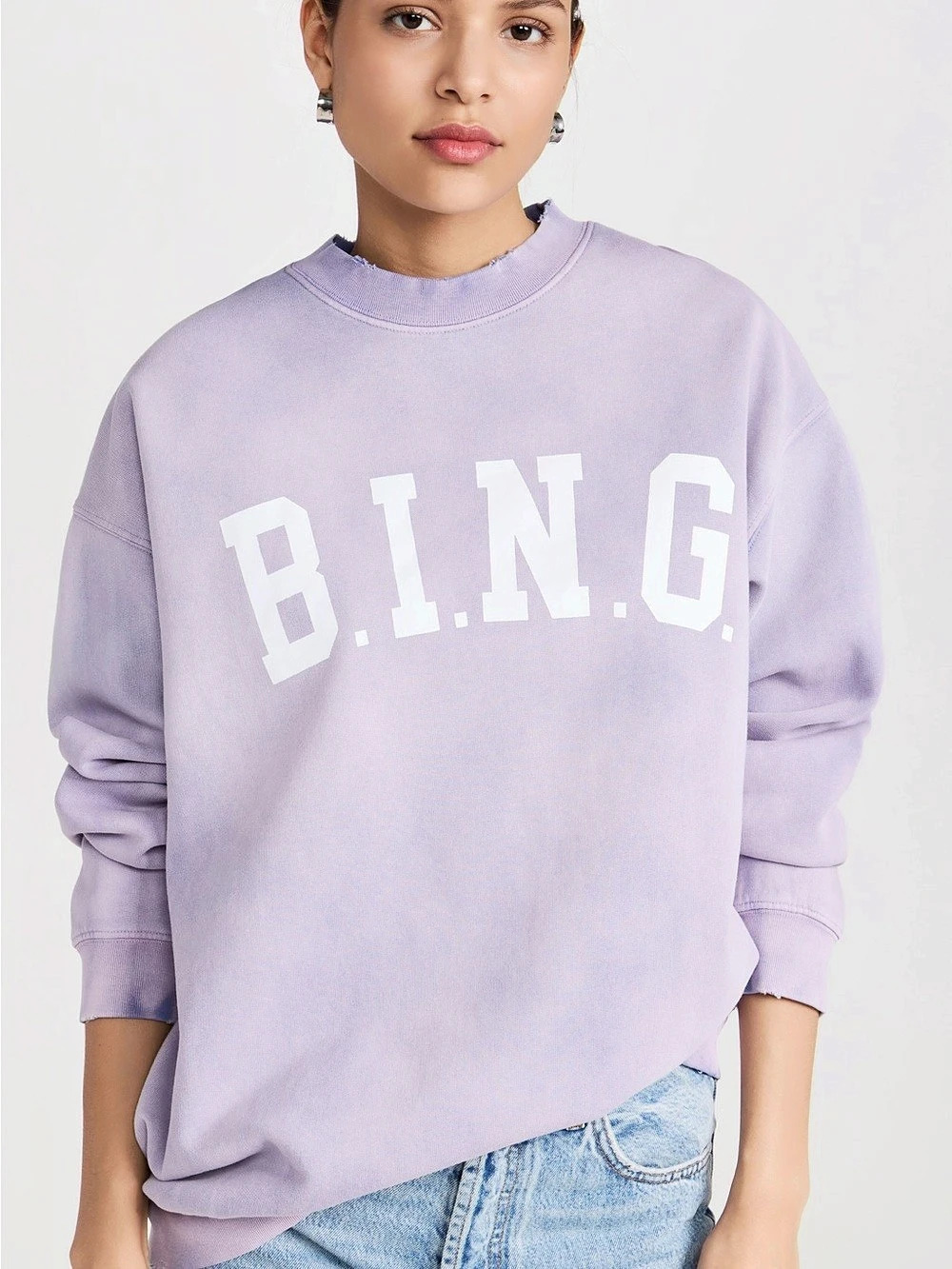 Anine Bing Tyler Sweatshirt - Washed Lavender Purple